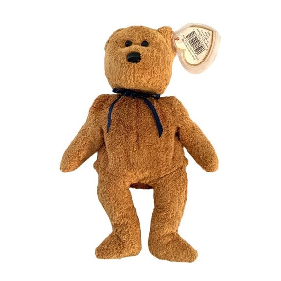TY Beanie Baby Fuzz The Bear Brown 8" 1999 With Original Hang Tag - Picture 4 of 8
